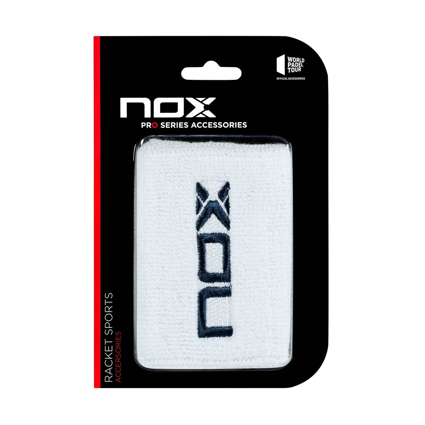 NOX Sport Wristbands White/Navy Blue
