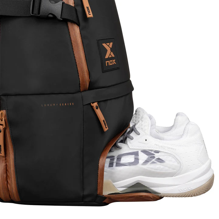 LUXURY OPEN SERIES Black/Brown Backpack